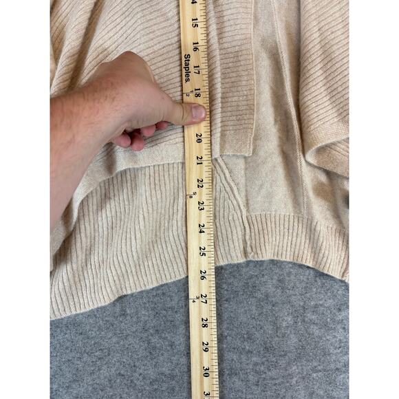 Neiman Marcus Cashmere Cardigan Sweater Womens XS Beige Knit Open Front Preppy - Picture 3 of 7